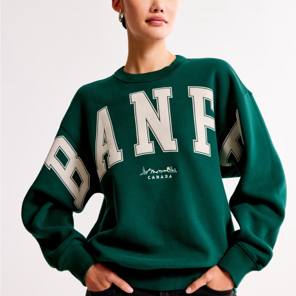 NWT Abercrombie Women’s Ski Destination Vintage Sweatshirt sz M